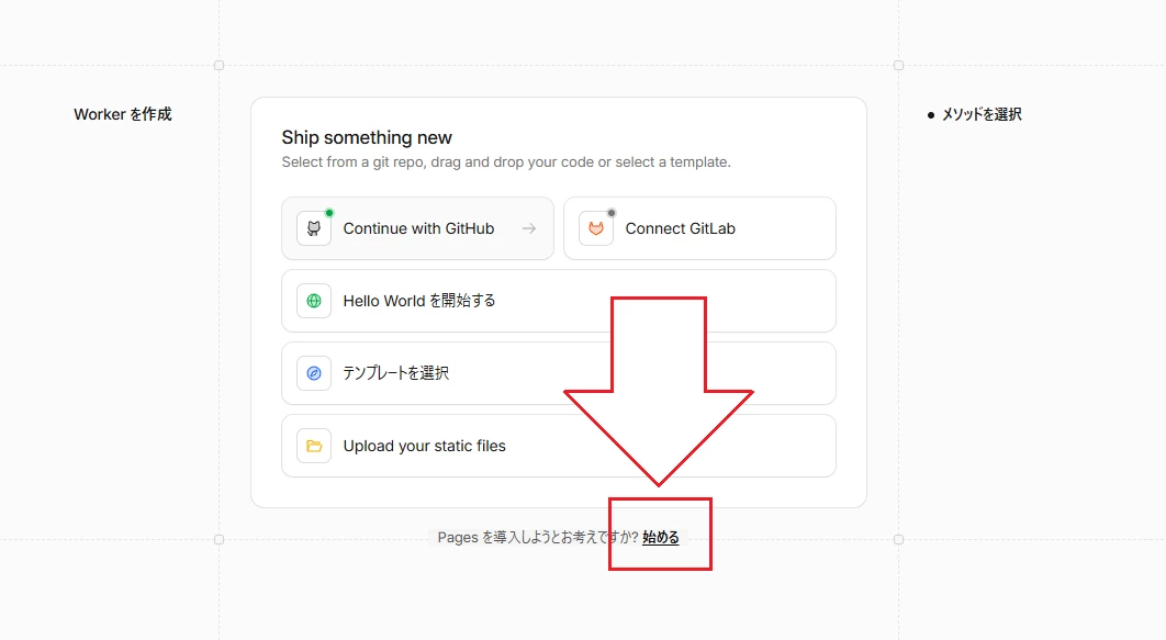 CloudflareのWorkers and Pages画面